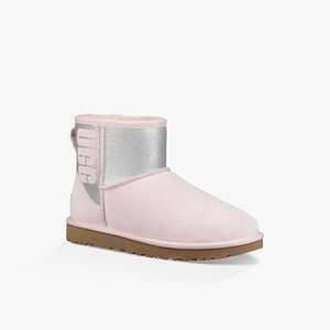 Ugg Classic Mini Sparkle Women Classic Boots Pink (0964DFYUK)